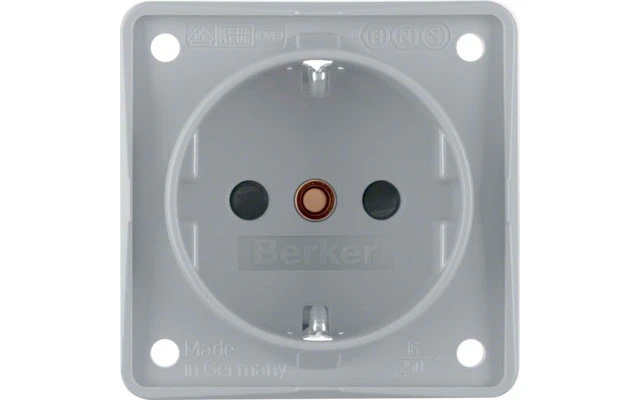 Berker Integro Steckdose Schutzkontakt 3-Pol Mit Erhöhtem Berührungsschutz Braun Matt – Bild 2
