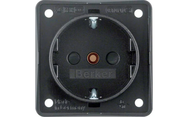Berker Integro Steckdose Schutzkontakt 3-Pol Mit Erhöhtem Berührungsschutz Braun Matt