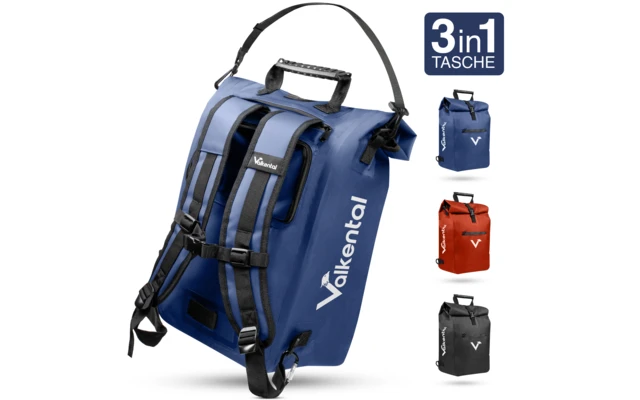 Valkental ValkOne 3-in-1 Fahrradtasche 25 Liter Gelb – Bild 4