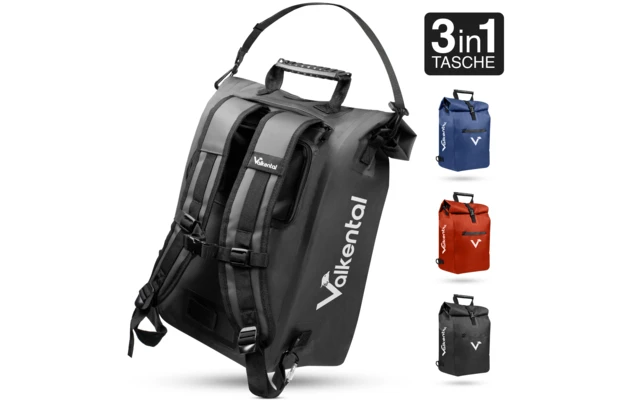 Valkental ValkOne 3-in-1 Fahrradtasche 25 Liter Gelb – Bild 5