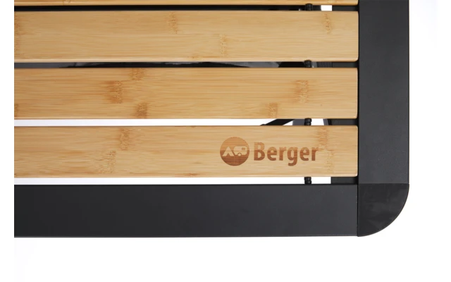 Berger Alu-Bambus Rolltisch Schwarz – Bild 2